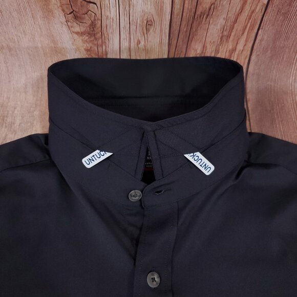 UNTUCKit Gironde Mens Size XXL Black Performance LS Button Up Shirt Stretch - Picture 6 of 14